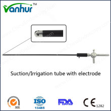 Tubo de sucção / irrigação laparoscópica com eletrodo